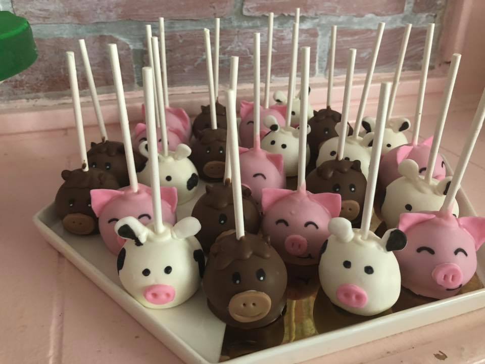 farm yard cake pops